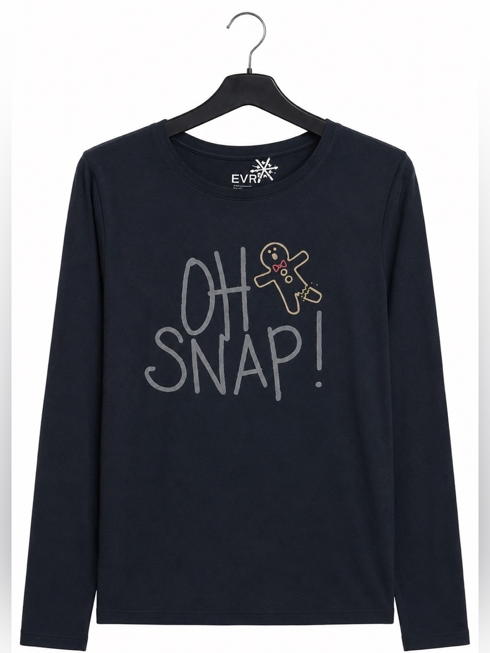 Ellen DeGeneres EV1 Oh Snap Gingerbread Christmas Tee Women’s Medium